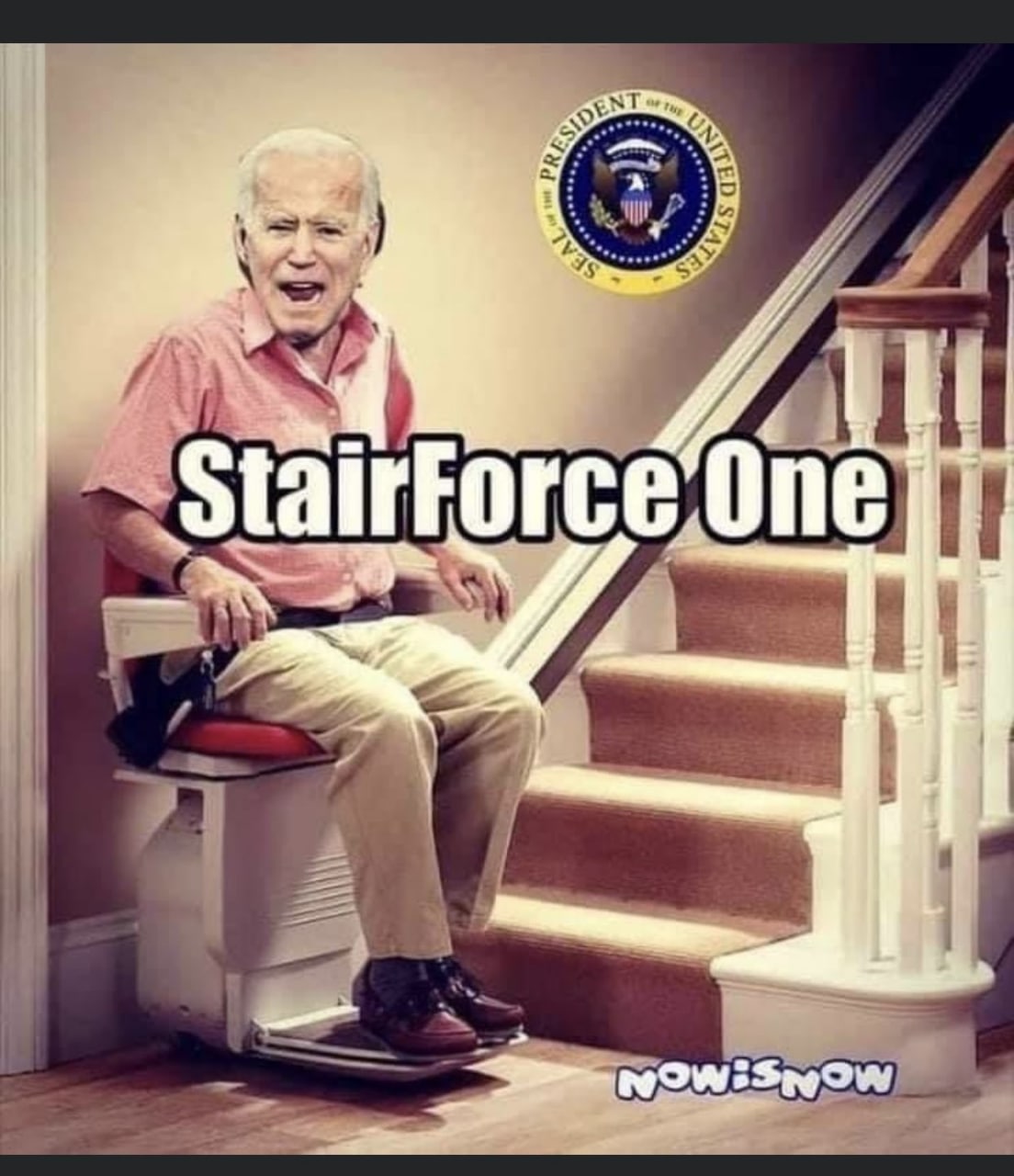 Even the Stairs Are Against Joe Biden