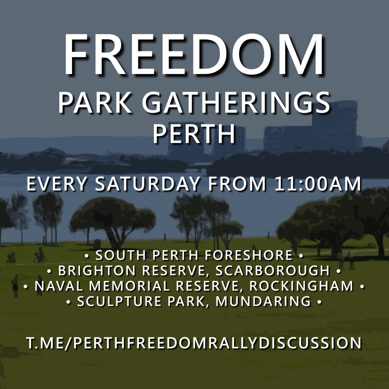 Perth Freedom Rally Gatherings